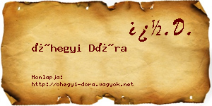 Óhegyi Dóra névjegykártya